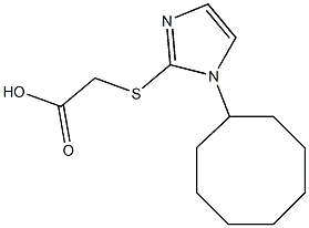 2-[(1-cyclooctyl-1H-imidazol-2-yl)sulfanyl]acetic acid Struktur