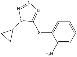 2-[(1-cyclopropyl-1H-1,2,3,4-tetrazol-5-yl)sulfanyl]aniline Struktur