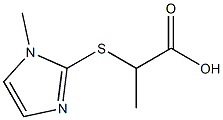 2-[(1-methyl-1H-imidazol-2-yl)thio]propanoic acid Struktur