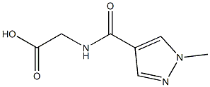 2-[(1-methyl-1H-pyrazol-4-yl)formamido]acetic acid Struktur