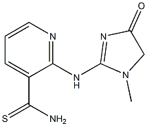 2-[(1-methyl-4-oxo-4,5-dihydro-1H-imidazol-2-yl)amino]pyridine-3-carbothioamide Struktur