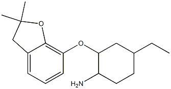 2-[(2,2-dimethyl-2,3-dihydro-1-benzofuran-7-yl)oxy]-4-ethylcyclohexan-1-amine Struktur