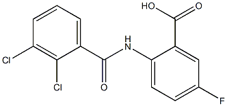 2-[(2,3-dichlorobenzene)amido]-5-fluorobenzoic acid Struktur