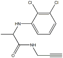 2-[(2,3-dichlorophenyl)amino]-N-(prop-2-yn-1-yl)propanamide Struktur