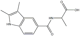 2-[(2,3-dimethyl-1H-indol-5-yl)formamido]propanoic acid Struktur