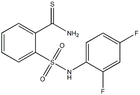 2-[(2,4-difluorophenyl)sulfamoyl]benzene-1-carbothioamide Struktur