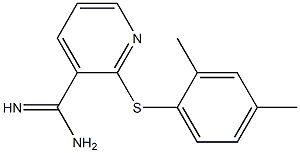 2-[(2,4-dimethylphenyl)sulfanyl]pyridine-3-carboximidamide Struktur