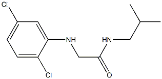 2-[(2,5-dichlorophenyl)amino]-N-(2-methylpropyl)acetamide Struktur