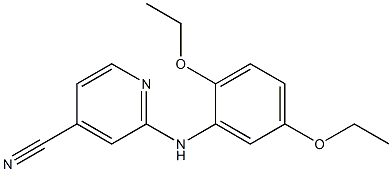 2-[(2,5-diethoxyphenyl)amino]pyridine-4-carbonitrile Struktur