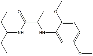 2-[(2,5-dimethoxyphenyl)amino]-N-(pentan-3-yl)propanamide Struktur