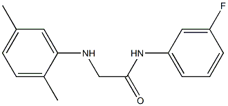 2-[(2,5-dimethylphenyl)amino]-N-(3-fluorophenyl)acetamide Struktur