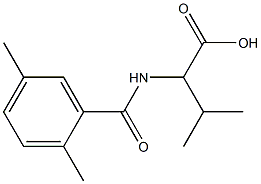 2-[(2,5-dimethylphenyl)formamido]-3-methylbutanoic acid Struktur