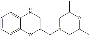 2-[(2,6-dimethylmorpholin-4-yl)methyl]-3,4-dihydro-2H-1,4-benzoxazine Struktur