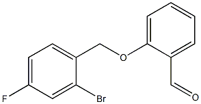 2-[(2-bromo-4-fluorophenyl)methoxy]benzaldehyde Struktur