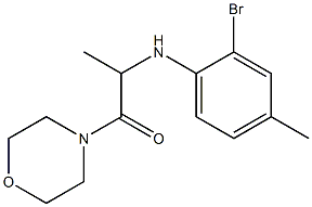 2-[(2-bromo-4-methylphenyl)amino]-1-(morpholin-4-yl)propan-1-one Struktur