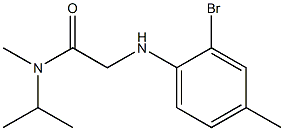 2-[(2-bromo-4-methylphenyl)amino]-N-methyl-N-(propan-2-yl)acetamide Struktur