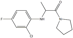 2-[(2-chloro-4-fluorophenyl)amino]-1-(pyrrolidin-1-yl)propan-1-one Struktur