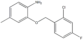 2-[(2-chloro-4-fluorophenyl)methoxy]-4-methylaniline Struktur