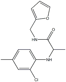 2-[(2-chloro-4-methylphenyl)amino]-N-(furan-2-ylmethyl)propanamide Struktur