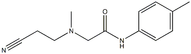 2-[(2-cyanoethyl)(methyl)amino]-N-(4-methylphenyl)acetamide Struktur