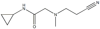 2-[(2-cyanoethyl)(methyl)amino]-N-cyclopropylacetamide Struktur