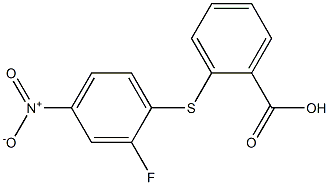 2-[(2-fluoro-4-nitrophenyl)sulfanyl]benzoic acid Struktur