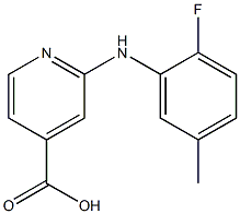 2-[(2-fluoro-5-methylphenyl)amino]pyridine-4-carboxylic acid Struktur