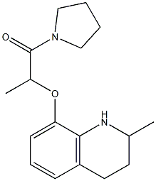 2-[(2-methyl-1,2,3,4-tetrahydroquinolin-8-yl)oxy]-1-(pyrrolidin-1-yl)propan-1-one Struktur