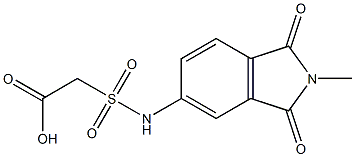 2-[(2-methyl-1,3-dioxo-2,3-dihydro-1H-isoindol-5-yl)sulfamoyl]acetic acid Struktur