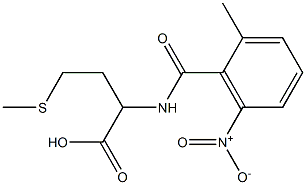 2-[(2-methyl-6-nitrophenyl)formamido]-4-(methylsulfanyl)butanoic acid Struktur