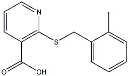 2-[(2-methylbenzyl)thio]nicotinic acid Struktur