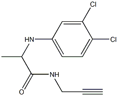 2-[(3,4-dichlorophenyl)amino]-N-(prop-2-yn-1-yl)propanamide Struktur