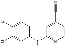 2-[(3,4-dichlorophenyl)amino]pyridine-4-carbonitrile Struktur