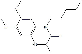 2-[(3,4-dimethoxyphenyl)amino]-N-pentylpropanamide Struktur