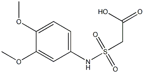 2-[(3,4-dimethoxyphenyl)sulfamoyl]acetic acid Struktur