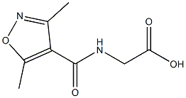 2-[(3,5-dimethyl-1,2-oxazol-4-yl)formamido]acetic acid Struktur