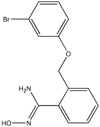 2-[(3-bromophenoxy)methyl]-N'-hydroxybenzenecarboximidamide Struktur