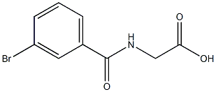 2-[(3-bromophenyl)formamido]acetic acid Struktur