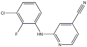 2-[(3-chloro-2-fluorophenyl)amino]pyridine-4-carbonitrile Struktur