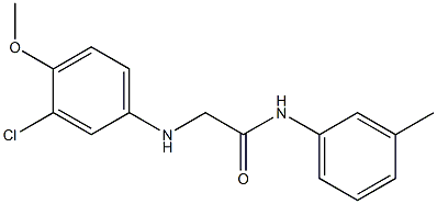 2-[(3-chloro-4-methoxyphenyl)amino]-N-(3-methylphenyl)acetamide Struktur