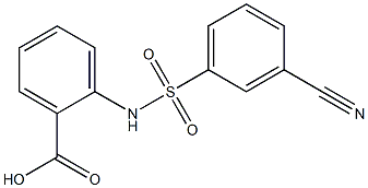 2-[(3-cyanobenzene)sulfonamido]benzoic acid Struktur