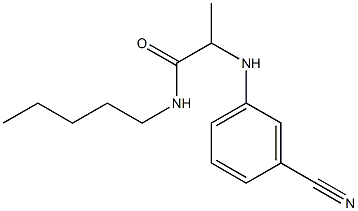 2-[(3-cyanophenyl)amino]-N-pentylpropanamide Struktur