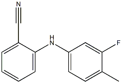 2-[(3-fluoro-4-methylphenyl)amino]benzonitrile Struktur