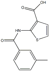 2-[(3-methylbenzoyl)amino]thiophene-3-carboxylic acid Struktur