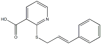 2-[(3-phenylprop-2-en-1-yl)sulfanyl]pyridine-3-carboxylic acid Struktur