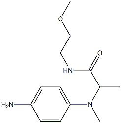 2-[(4-aminophenyl)(methyl)amino]-N-(2-methoxyethyl)propanamide Struktur