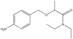 2-[(4-aminophenyl)methoxy]-N,N-diethylpropanamide Struktur