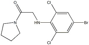 2-[(4-bromo-2,6-dichlorophenyl)amino]-1-(pyrrolidin-1-yl)ethan-1-one Struktur