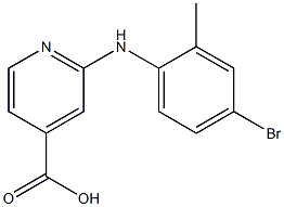 2-[(4-bromo-2-methylphenyl)amino]pyridine-4-carboxylic acid Struktur