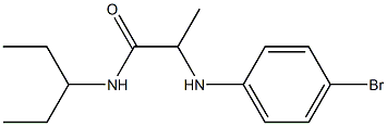 2-[(4-bromophenyl)amino]-N-(pentan-3-yl)propanamide Struktur